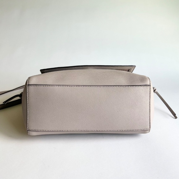 Kate Spade Grey Crossgrain Leather Handbag Shoulder Bag - Picture 6 of 15